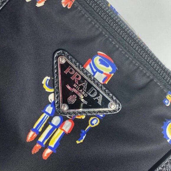 PRADA Shoulder Bag Crossbody robot triangle logo plate Tote Bag - Picture 11 of 15
